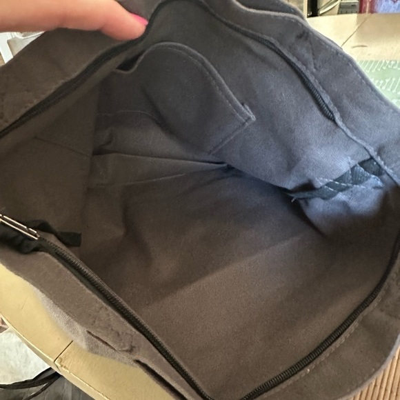 BRAND NEW "MOOD" TOTE /LAPTOP BAG ARMY GREEN w/BLACK LETTERS - Canvas - Picture 5 of 8